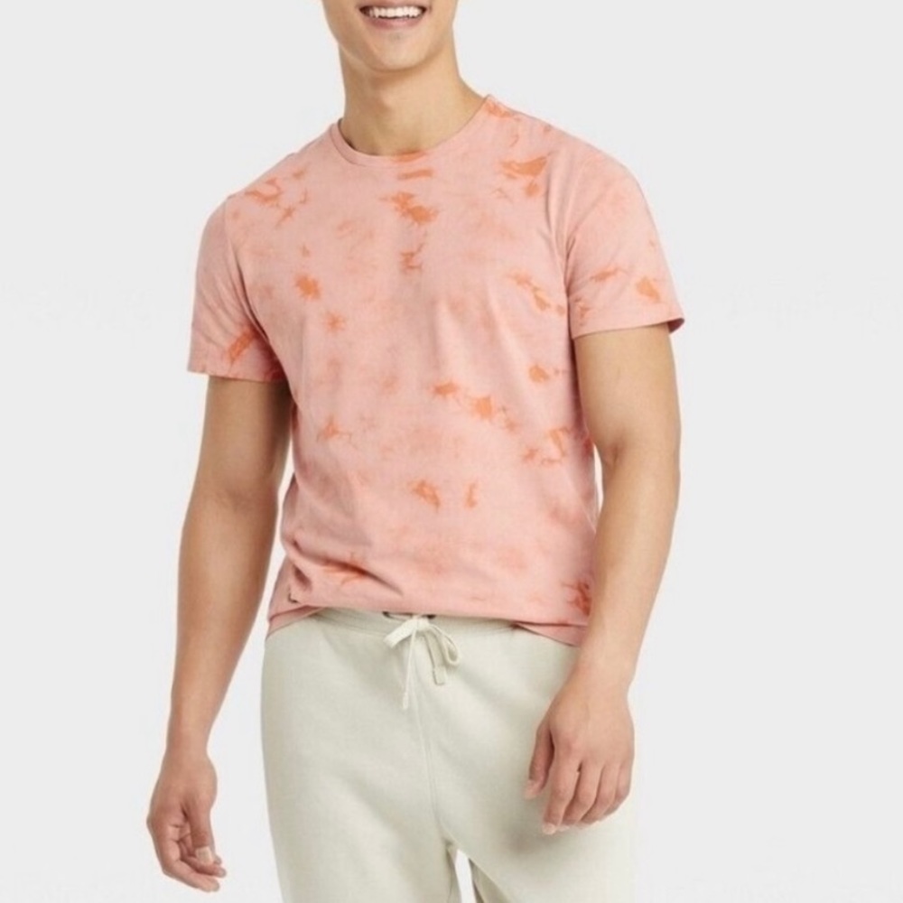 Goodfellow & Co Men's Apricot Glaze Short Sleeve Tie-Dye T-Shirt